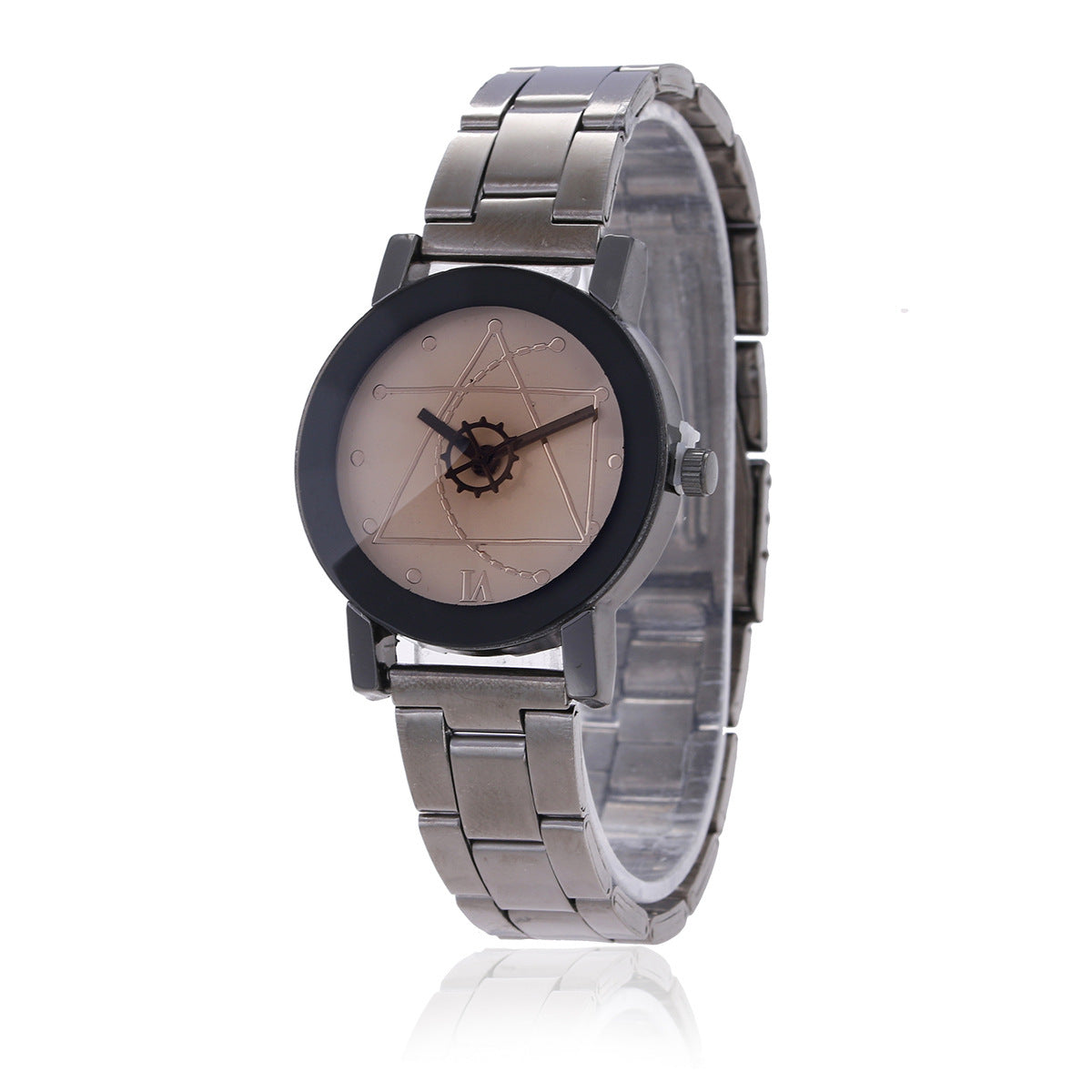 Compass Steel Band Gear Pointer Dial Men's And Women's Quartz Watches - Heritage cosmetics and beauty care