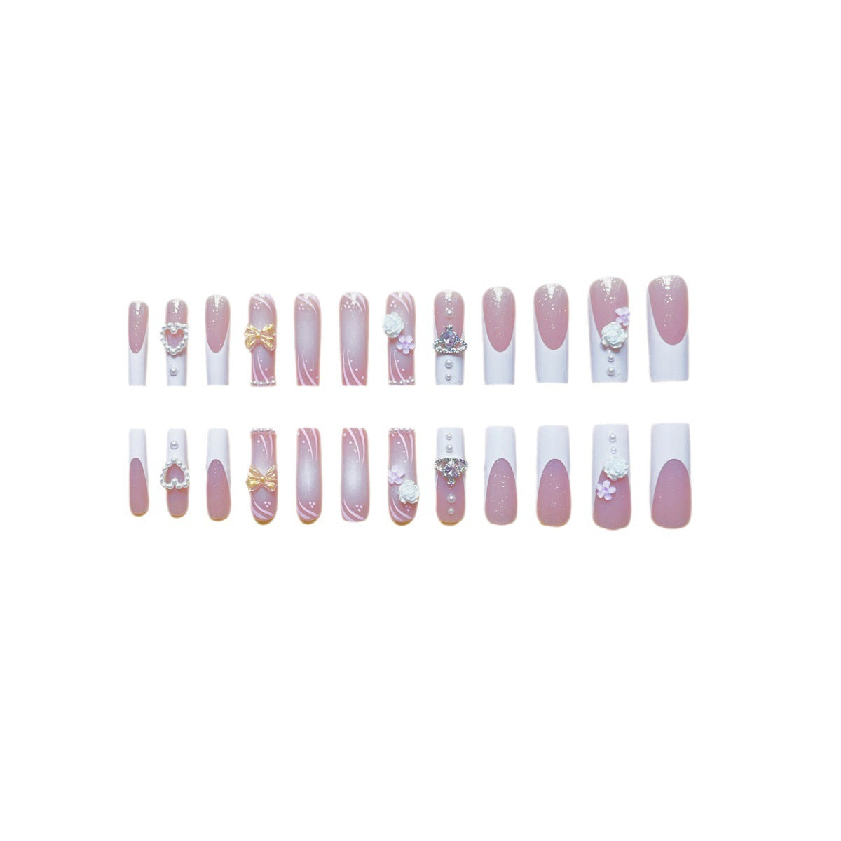 Rectangular Diamond Multi-diamond Press Fake Nails - Heritage cosmetics and beauty care