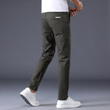 Men's Casual Elastic Slim Fit Small Straight Leg Pants - Heritage cosmetics and beauty care