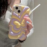 Summer Cream Butterfly Phone Case Stereo Soft Silicone Mobile Phone Protective Shell Heritage cosmetics and beauty care