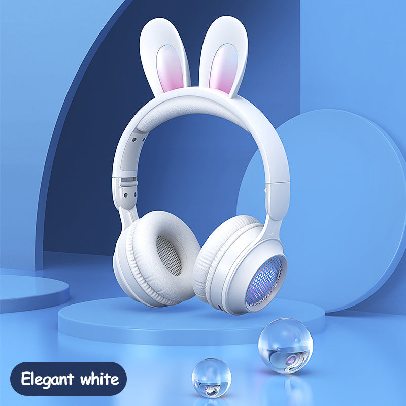 Rabbit Ear Headphones Wireless Luminous Extendable Wheat Headphones - Heritage cosmetics and beauty care