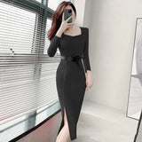 Women's Temperament Slim Package Hip Dresses Heritage cosmetics and beauty care