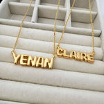 Customized Bubble Name Necklace, Fashionable Mini 3D Letter Necklace - Heritage cosmetics and beauty care