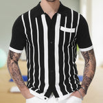 Men's Summer Black Striped Sweater Top - Heritage cosmetics and beauty care