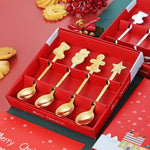 Creative Coffee Holiday Gift Box Stainless Steel Christmas Tableware Spoon - Heritage cosmetics and beauty care