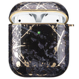 Compatible with Apple, Electroplating Gold Hard Shell White Marble Earphone Cover Is Suitable Heritage cosmetics and beauty care