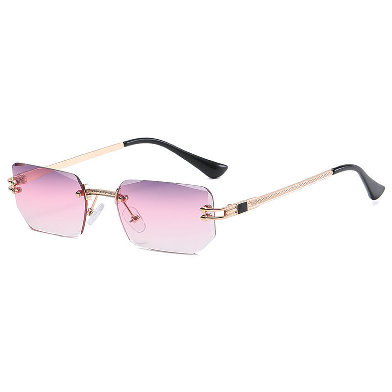 Polygon Cut Rimless Sunglasses - Heritage cosmetics and beauty care