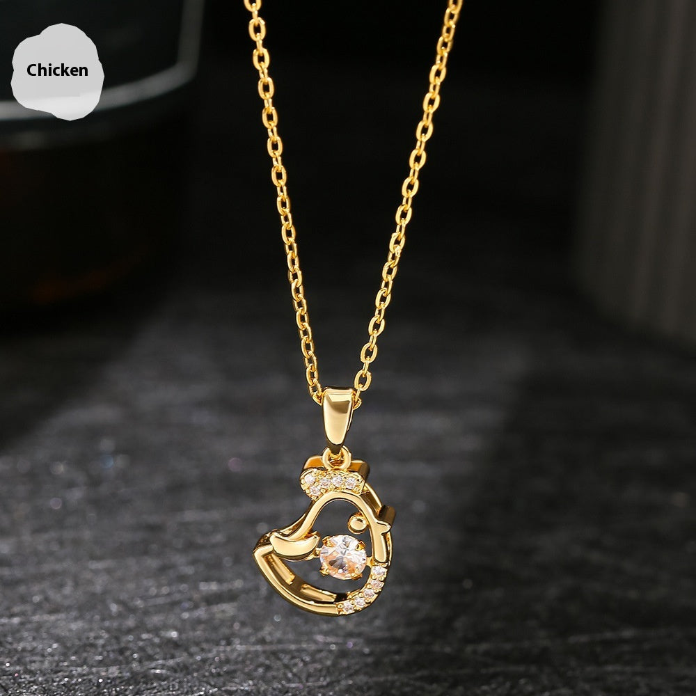 Ins Zodiac Smart Necklace Micro-inlaid - Heritage cosmetics and beauty care