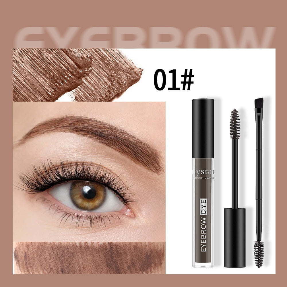 Makeup Liquid Eyebrow Cream Double-headed Eyebrow Brush Wild Natural Long Lasting Shaping Waterproof And Sweat-proof - Heritage cosmetics and beauty care