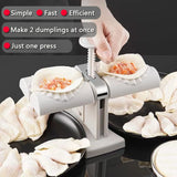 Collfa Automatic Dumpling Maker Mold Manual Ravioli Press Machine Dumpling Press Set Double Heads Mold Make 2 At A Time Quick Dumpling Empanadas Pierogi Maker Tool For Home,Kitchen Restaurant 2in1 Heritage cosmetics and beauty care