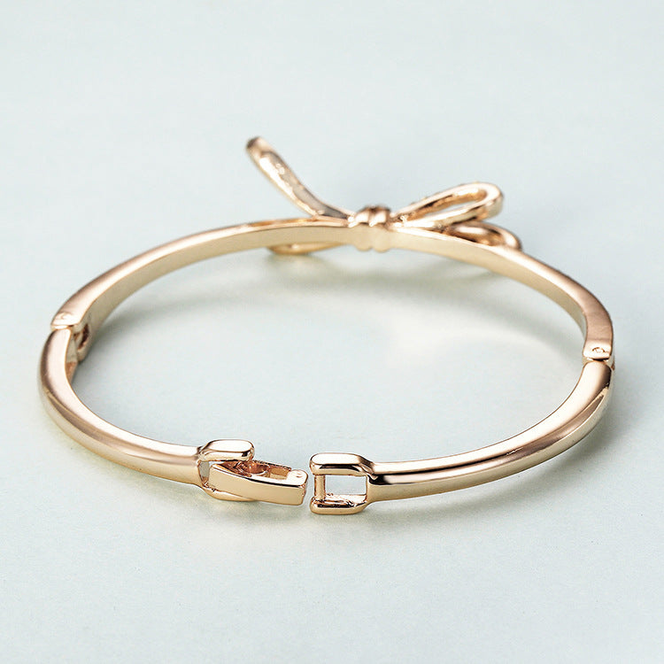 Women's Bracelets, Diamonds, Bows, Rose Gold Alloy Bracelets - Heritage cosmetics and beauty care