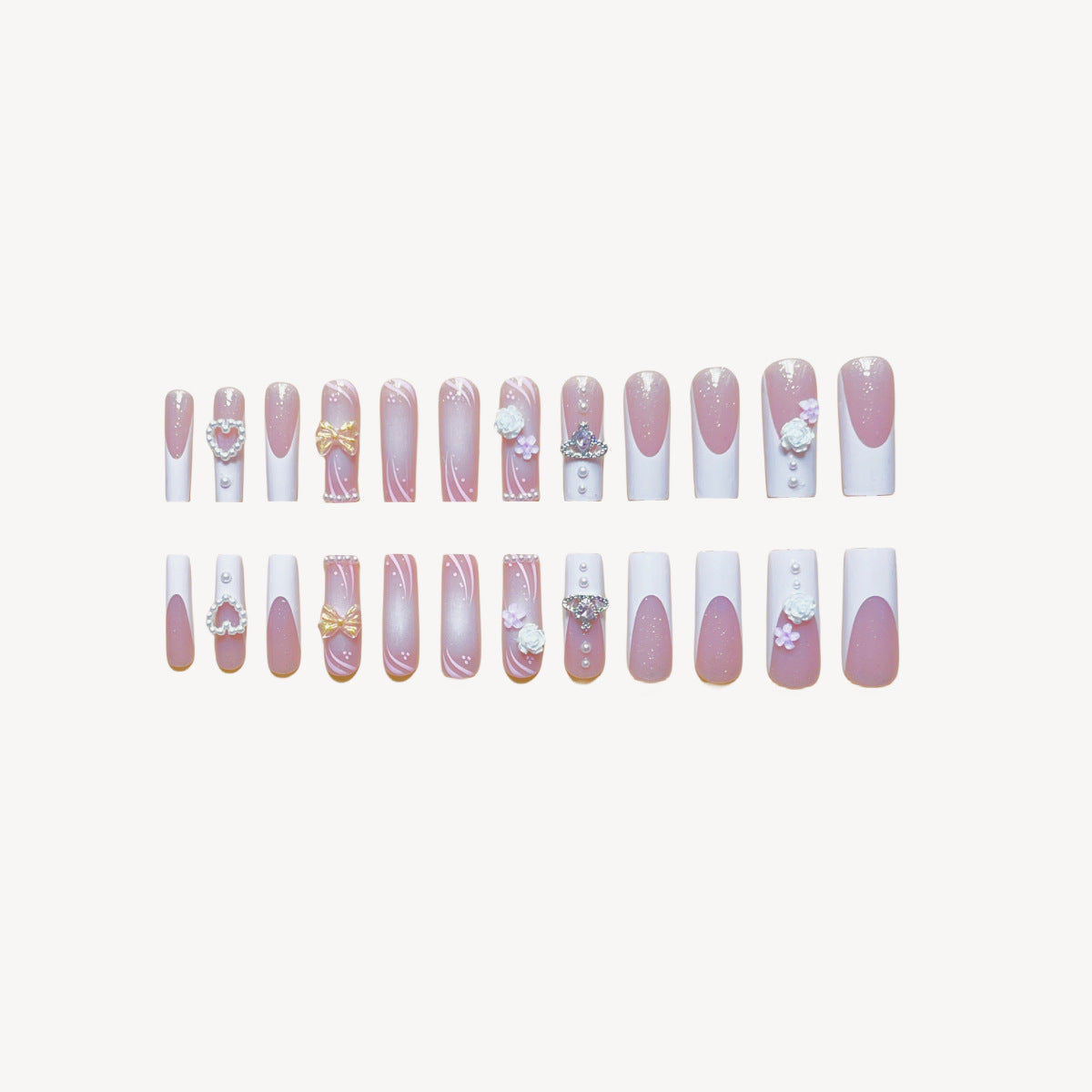 Rectangular Diamond Multi-diamond Press Fake Nails - Heritage cosmetics and beauty care