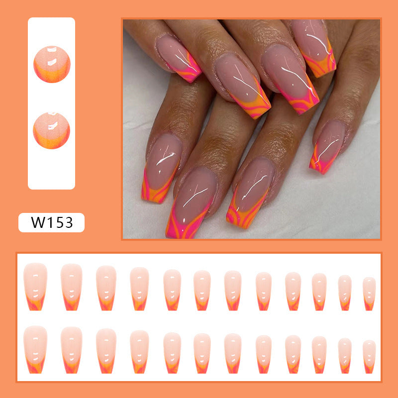 Mid-length Smudges French Nail Sticker - Heritage cosmetics and beauty care