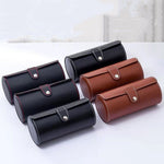 Cylinder Travel Portable Watch Tie Storage Box - Heritage cosmetics and beauty care