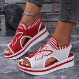 Summer Butterfly Print Sports Sandals Casual Breathable Flying Woven Flat Shoes For Women - Heritage cosmetics and beauty care