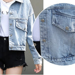 Real Shot Casual Denim Jacket Women Loose Short - Heritage cosmetics and beauty care