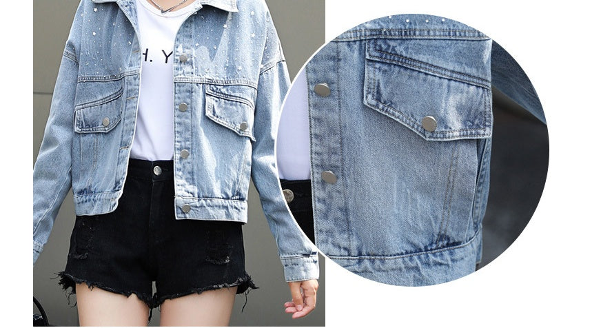 Real Shot Casual Denim Jacket Women Loose Short - Heritage cosmetics and beauty care