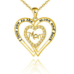 Double Love Necklace MOM Diamond - Heritage cosmetics and beauty care Heritage cosmetics and beauty care 0 10.00 Gold