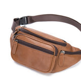 Retro Casual Men's Leather Belt Bag