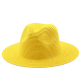 Large-Brimmed Straw Hat Men'S And Women'S Beach Jazz Hats - Heritage cosmetics and beauty care