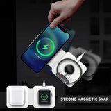 Three-in-one Pair Of Item Magnetic Suction Wireless Charger For Mobile Phone Watch 15W Quick Charge Folding Heritage cosmetics and beauty care