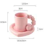 Mug Ceramic Coffee Cup And Saucer Set