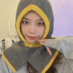 Women's Warm Knitted Hooded Scarf - Heritage cosmetics and beauty care