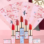 5-color Matte Velvet Lipstick Chinese Carved Long Lasting Lipstick Set Birthday Gift - Heritage cosmetics and beauty care