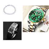 Watches Green Water Ghost Quartz Waterproof Men - Heritage cosmetics and beauty care