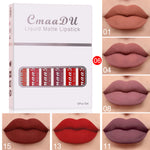 6 Boxes Of Matte Non-stick Cup Waterproof Lipstick Long Lasting Lip Gloss - Heritage cosmetics and beauty care