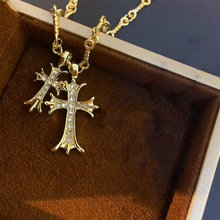 Fashion Jewelry Cross Long Necklace For Women All-match Sweater Chain - Heritage cosmetics and beauty care