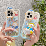 Cute School Uniform Duck Phone Case Cartoon Female Model Heritage cosmetics and beauty care