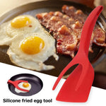 2 In 1 Grip And Flip Tongs Egg Spatula Tongs Clamp Pancake Fried Egg French Toast Omelet Overturned Kitchen Accessories - Heritage cosmetics and beauty care