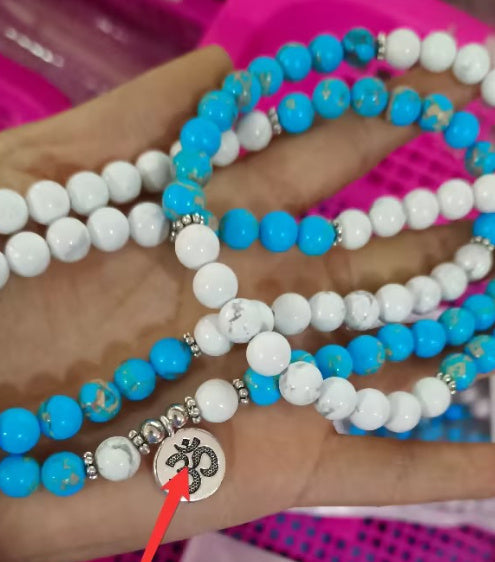 108 Natural White Turquoise Bracelets - Heritage cosmetics and beauty care