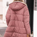 Winter Women's Clothing Coat Fleece-lined Lengthened Thermal Cotton-padded Clothes