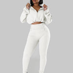 Women's Fashion Hooded Loose Long Sleeves Top Two-piece Suit - Heritage cosmetics and beauty care