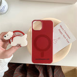 Retro New Year Red Bow Tie Puppy Drop-resistant Phone Case Heritage cosmetics and beauty care