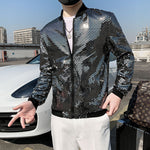 New Men's Personality Fashion Nightclub Trendy Sequined Stand Collar Coat - Heritage cosmetics and beauty care