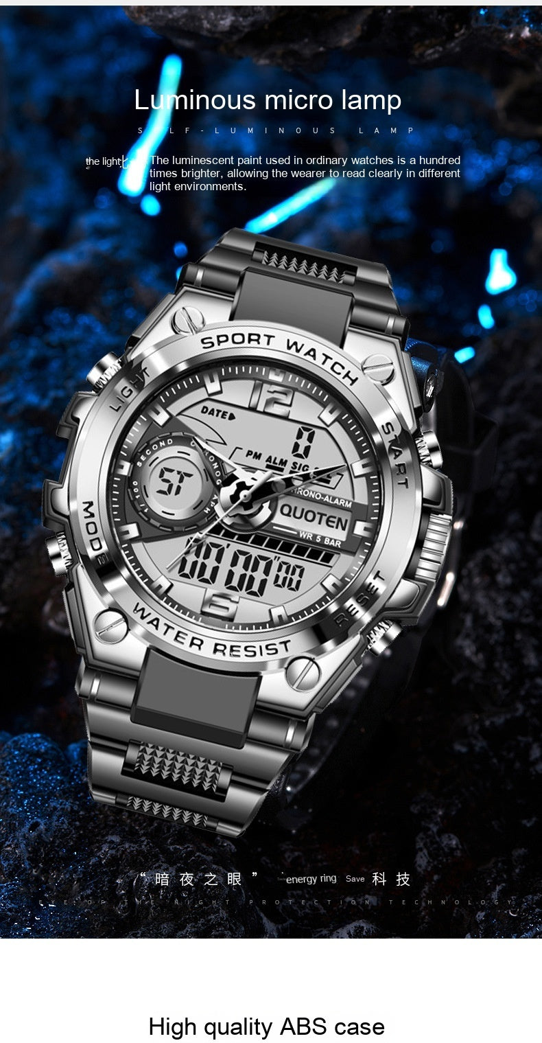 Waterproof Sports Electronic Quartz Watches Business Trends Watch Multi-function - Heritage cosmetics and beauty care