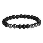 Natural Black Hematite Tiger Eye Beaded Bracelets Men For Magnetic Health Protection Women Jewelry - Heritage cosmetics and beauty care