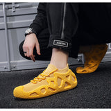 Casual Shoes Men's Solid Color Sock Shoes Low-top Platform Sneakers - Heritage cosmetics and beauty care