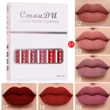 6 Boxes Of Matte Non-stick Cup Waterproof Lipstick Long Lasting Lip Gloss - Heritage cosmetics and beauty care