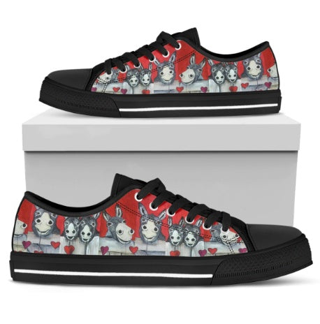 A Custom Pattern Low Shoes With Black Bottom Men's And Women's Canvas Shoes Student Casual Sneakers - Heritage cosmetics and beauty care