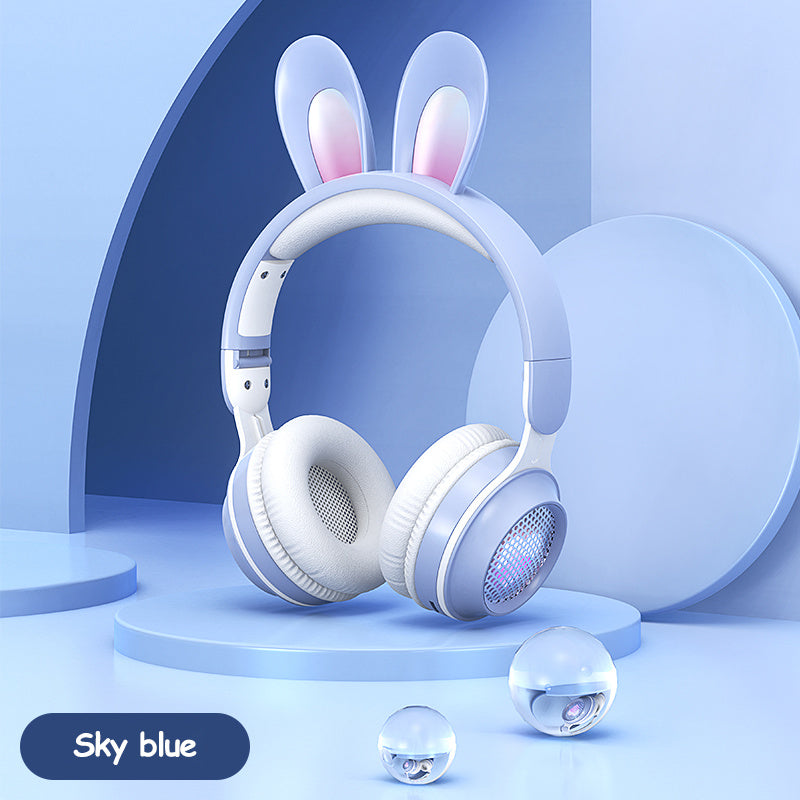 Rabbit Ear Headphones Wireless Luminous Extendable Wheat Headphones - Heritage cosmetics and beauty care