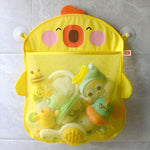 Cartoon Cute Duck Baby Bathing Storage Mesh Bag Bathroom With Suction Cup Hanging - Heritage cosmetics and beauty care