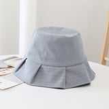 Women Sun Hats Female Summer Solid Bucket Hat Lady Pure Color Panama Cotton Outdoor Fisherman Hat - Heritage cosmetics and beauty care