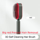 Self Cleaning Hair Brush For Women One-key Cleaning Hair Loss Airbag Massage Scalp Comb Anti-Static Hairbrush - Heritage cosmetics and beauty care