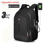 Backpack Men's Laptop Bag Usb Charging Men's Bag Oxford Cloth Waterproof Travel Backpack - Heritage cosmetics and beauty care Heritage cosmetics and beauty care 0 58.60 Upgraded-Black-14-Inches