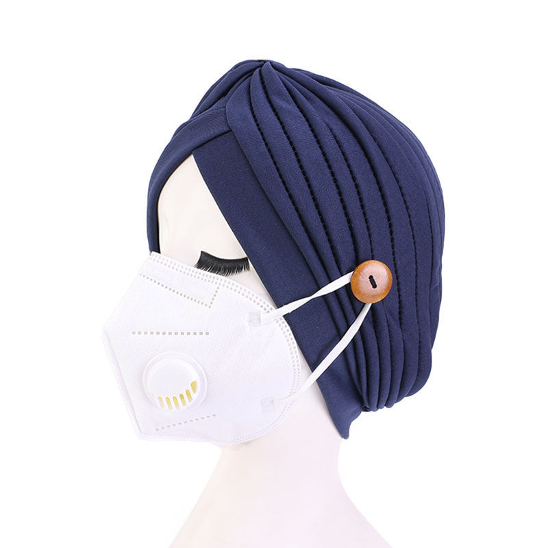 Epidemic Prevention Supplies Ladies Masks Hats Anti-Strangle Headbands Button Headbands - Heritage cosmetics and beauty care