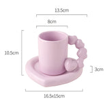 Mug Ceramic Coffee Cup And Saucer Set